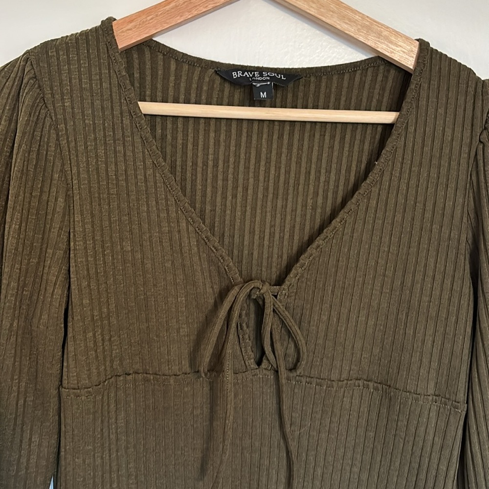 Long sleeved mini dress